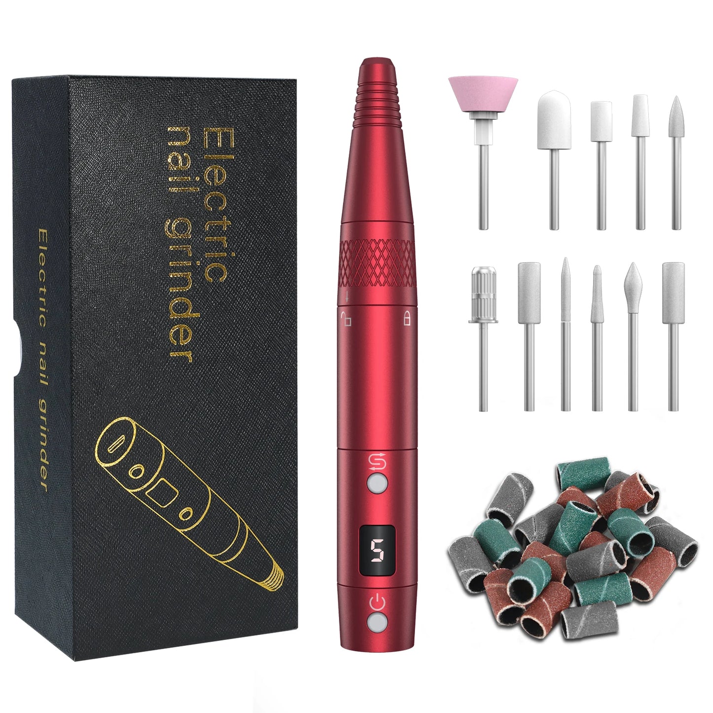 Professional Nail Polishing Machine Tool E File Strong 35000RPM Portable Electric Acrylic Nail Drill Machine
