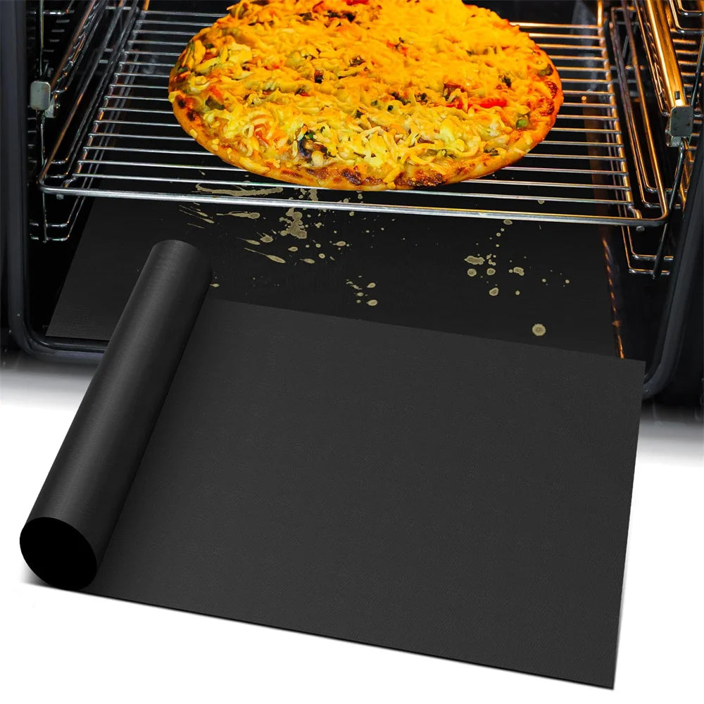 Revestimientos de horno para parte inferior de Gas de horno eléctrico, alfombrilla protectora de teflón antiadherente r…