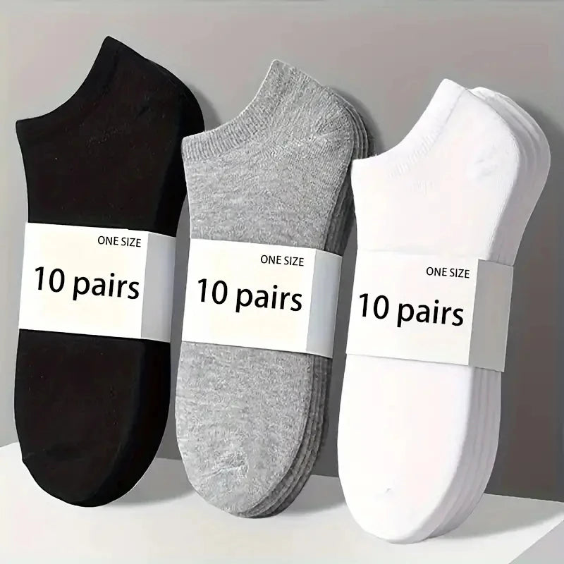 Paquete de 5/10 calcetines tobilleros unisex de ajuste cómodo para todos, transpirables y livianos: ideales para deport…