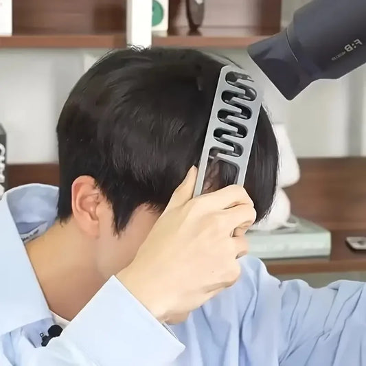 Nuevo peine voluminizador de pelo de dientes anchos, peine de estilo texturizado, peines para el cabello con flequillo…