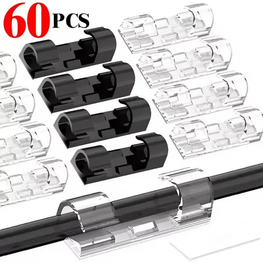 Organizador de Clips de cables, soporte para cables, gestión de cables, administrador de cables autoadhesivo, abrazader…