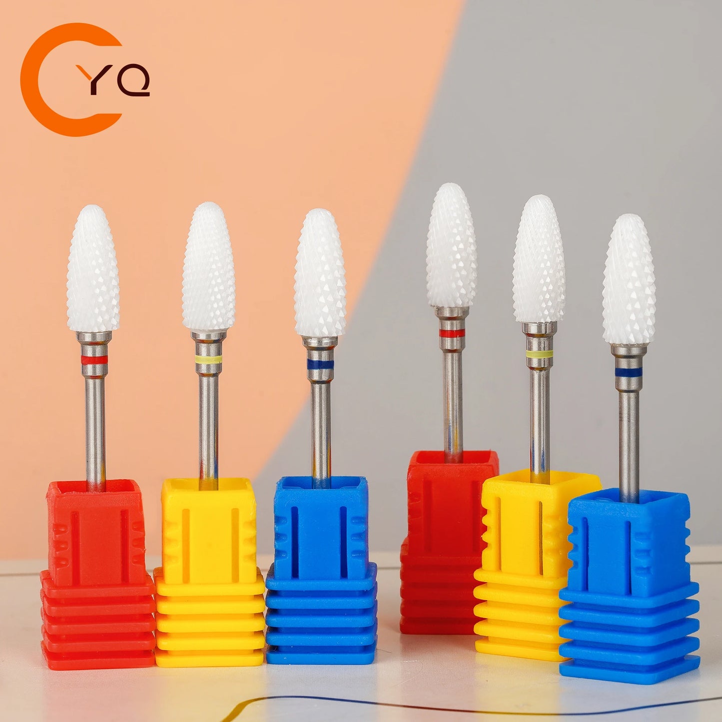 Best Selling Ceramic Nail Drill Bits Corn Shape Beauty Tool for Acrylic Gel Removal Clean Cuticle Made From Plastic