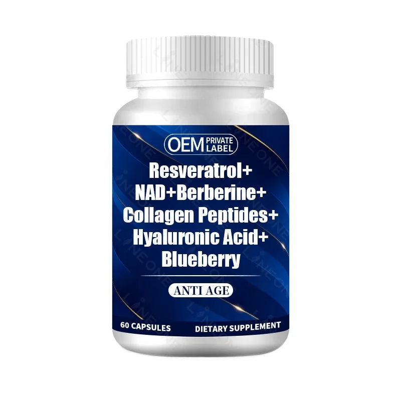OEM/ODM Berberine & Biotin Capsules Hair Skin Nails & Joint Supplement Keratin Zinc Vitamin K2 & D3 NAD Capsules