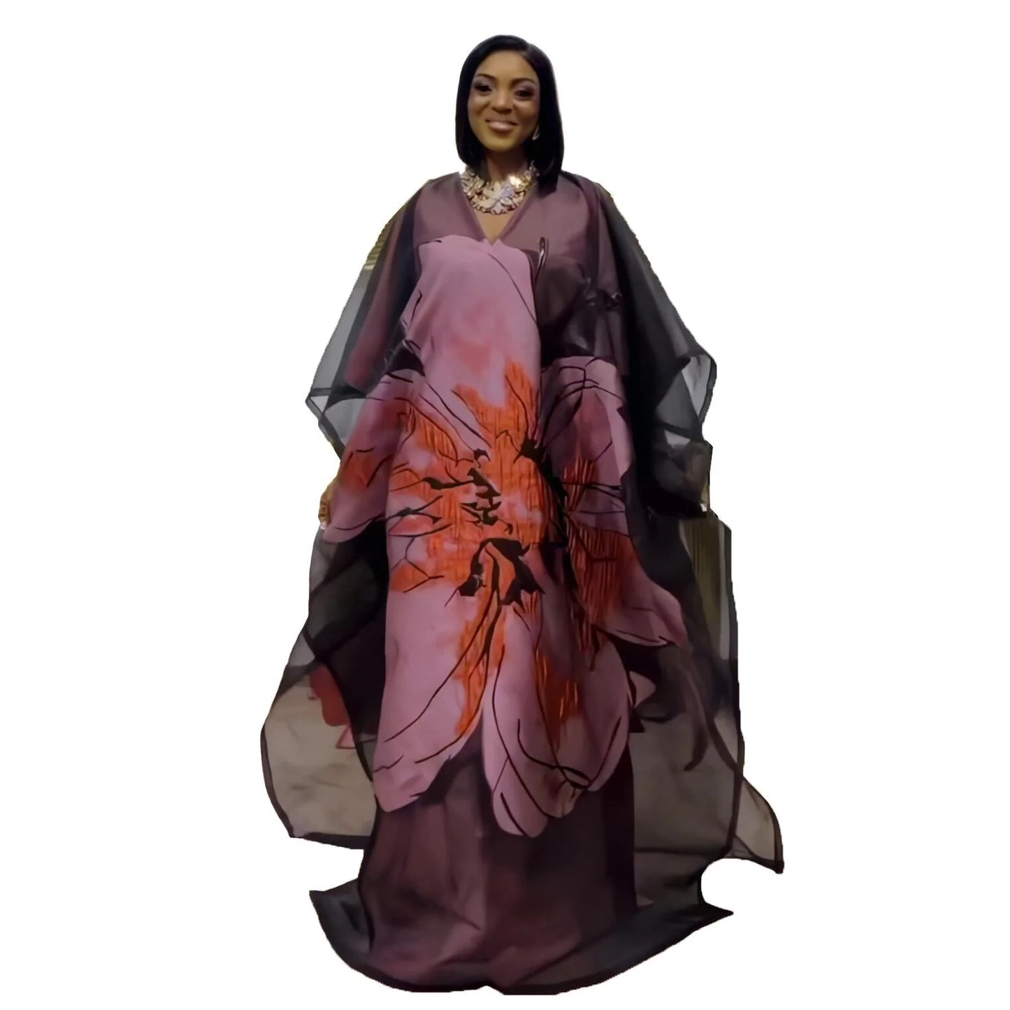 New Arrival Two-Piece African Women Dress Loose Boubou with Jacquard Fabric and Embroidery Decoration for Women Clothing