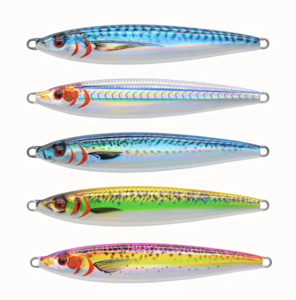 40g Slow Jigging Lures Isca Metal Jig Luminous Iron Plate Sinking Lead Fishing Lure