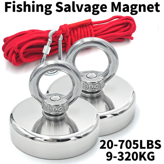 Anzuelo de pesca de neodimio súper fuerte D16 ~ D42mm N52 neodimio de tierras raras de alta resistencia con agujero ave…