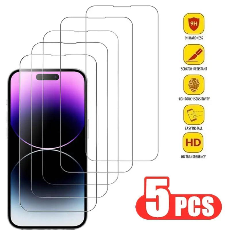 Cristal templado para iPhone 14 Pro 15 16 17 13 12 11 pro max protector de pantalla para iphone 15 pro mica para iphone…