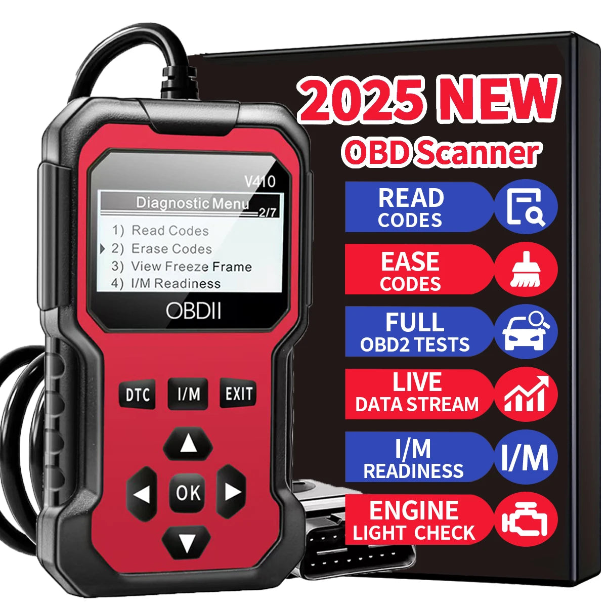 Escáner Obd2 para coche, herramienta de diagnóstico, lector de código, lector de código de falla del motor, escáner que…