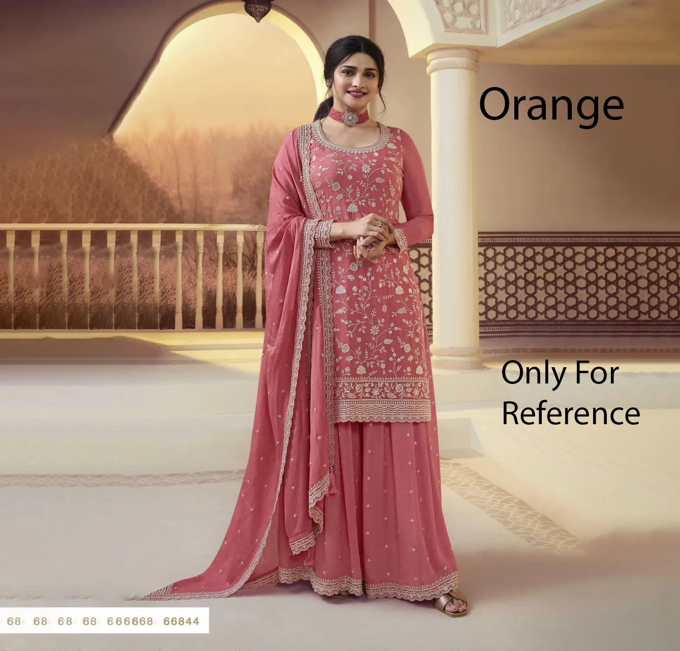 PinkCityBlocks Indian Embroidery Work 3-Piece Set Pakistani Designer Traditional Ethnic Wear Readymade Georgette Fabric Wrinkle
