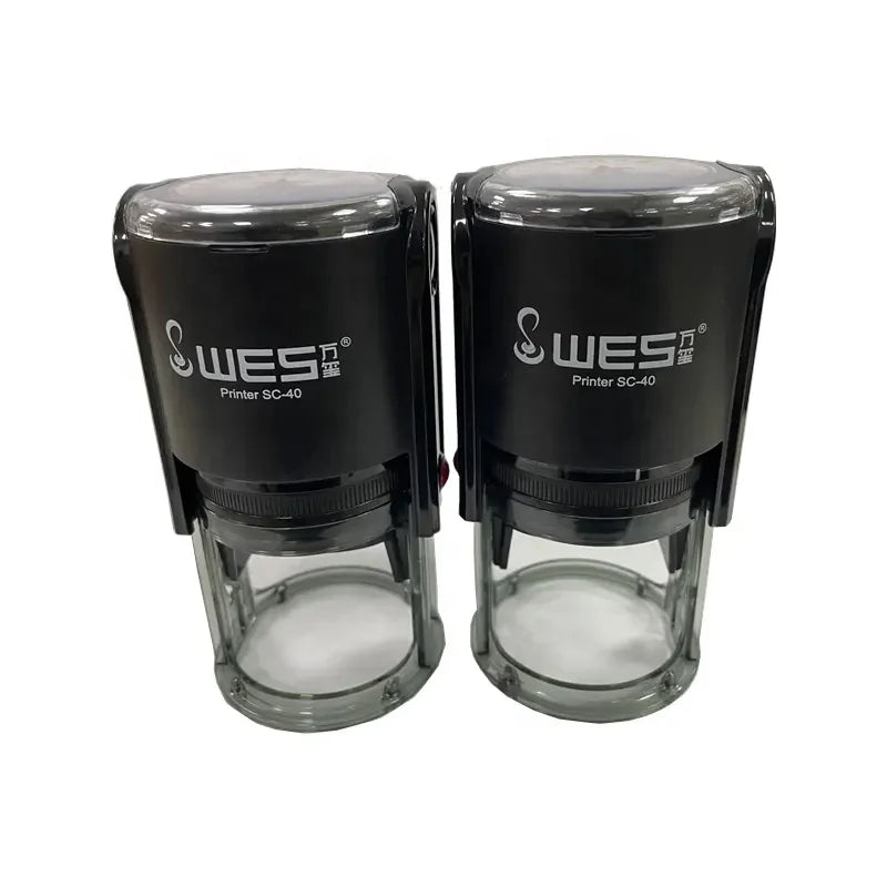 Hot Sell Factory Price 40mm Customized Logo Round Self-Inking Plastic Stamp for Office Use