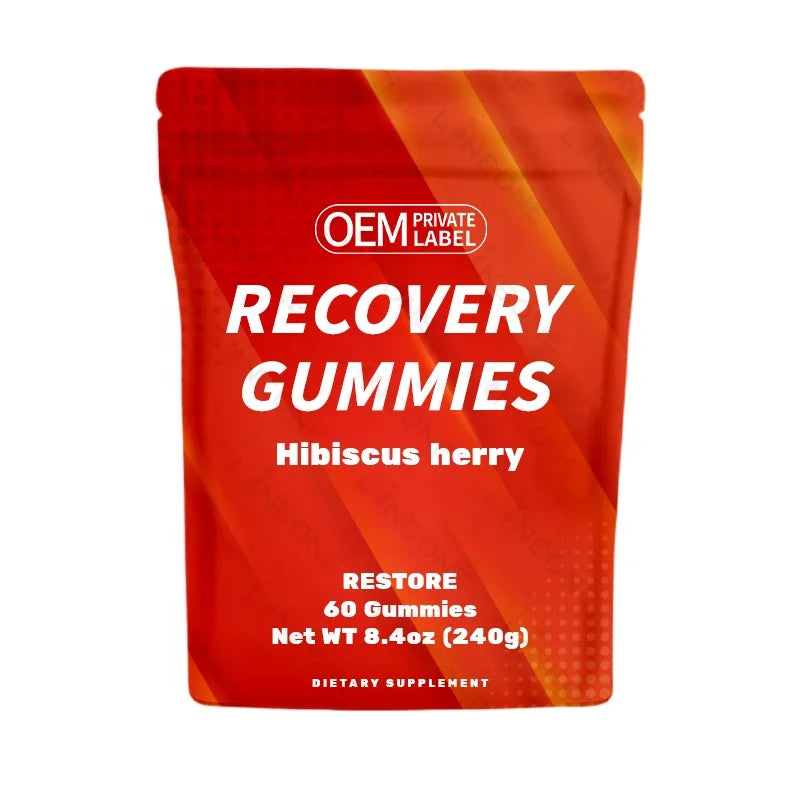 Private Label Recovery Gummies  Cherry Gummies for Muscle with Electrolytes Combats  Energy Recovery Gummy