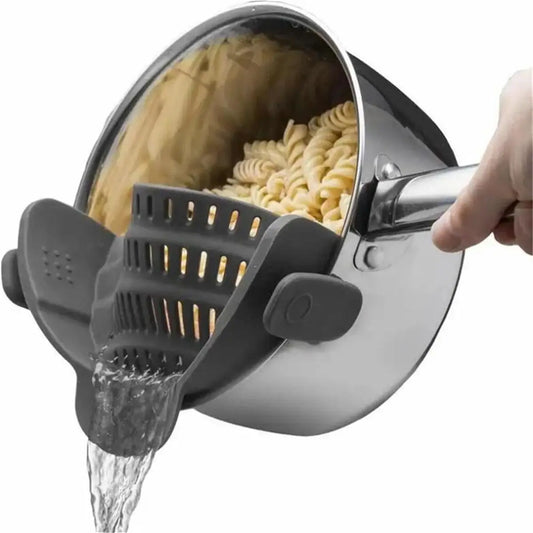 1 ud., colador, colador de ollas, colador con Clip ajustable para ollas, sartenes y tazones, colador de ollas de cocina