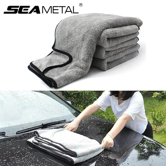 SEAMETAL Toalla de lavado de coches de microfibra, toallas de limpieza de coche ultrasuaves, paño de secado muy absorbe…
