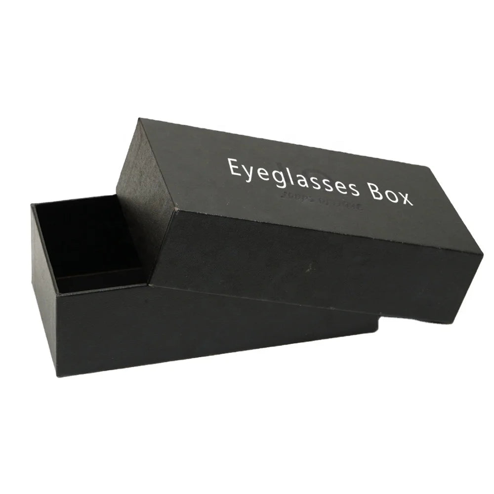 Cheaper Sunglasses Packaging Box Recycled Black Cardboard Custom Logo XUZE PB-811 Wholesale 183x85x53mm Eyeglasses 85g 200pcs