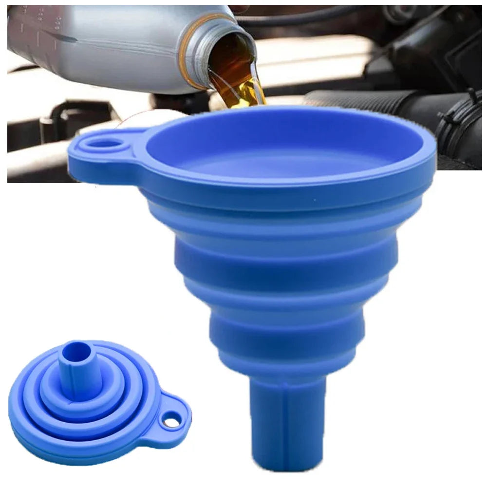Embudo de motor para coche, embudo Universal de silicona para líquido, lavadora, cambio de líquido, embudo de cambio de…