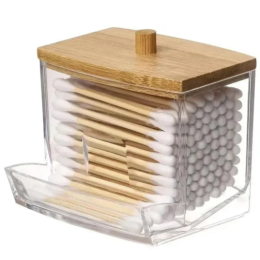 Caja de almacenamiento de bastoncillos de algodón, contenedor de bastoncillos de algodón de doble cabezal, cubierta cua…