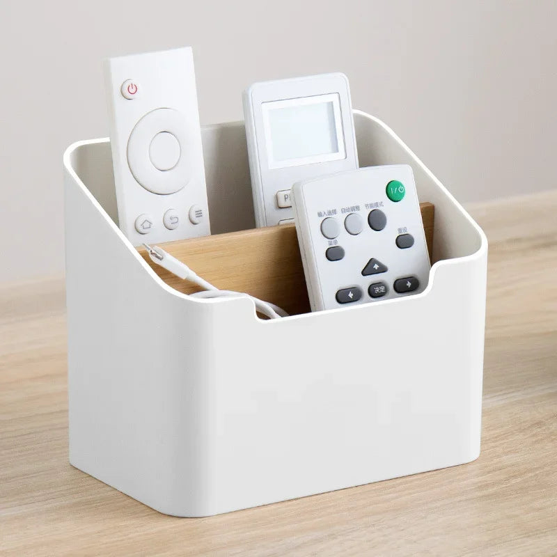 Caja de Almacenamiento de Plástico para Escritorio, para Controles Remotos, Pañuelos, Cosméticos, Suministros de Oficin…
