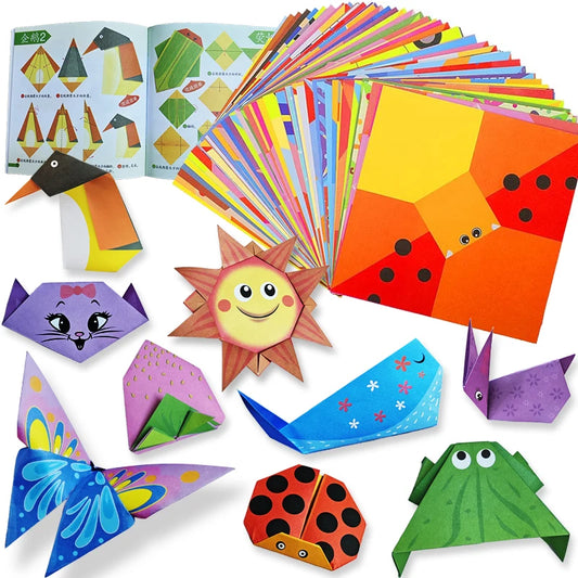 Kit de Origami, 30/96 hojas, libro guía artesanal de papel de Origami, suministros para proyectos de arte artesanal DIY…