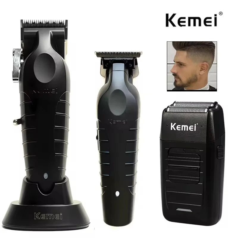 Kemei KM-2296 KM-2299 KM-1102 Kit de cortadora de pelo Afeitadora eléctrica para hombres Máquina cortadora de pelo Máqu…