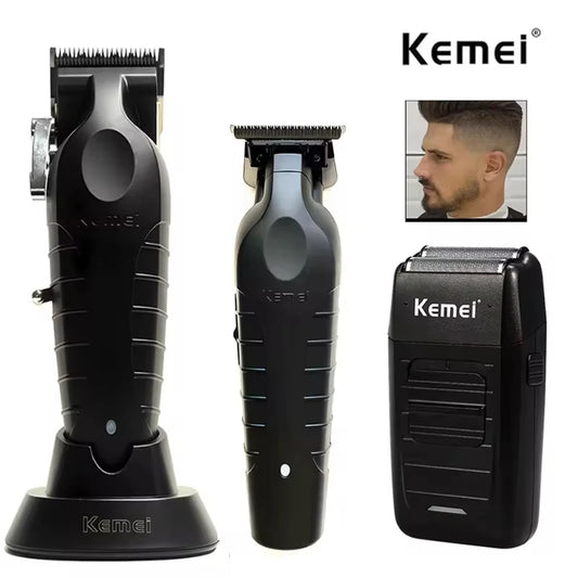 Kemei KM-2296 KM-2299 KM-1102 Kit de cortadora de pelo Afeitadora eléctrica para hombres Máquina cortadora de pelo Máqu…