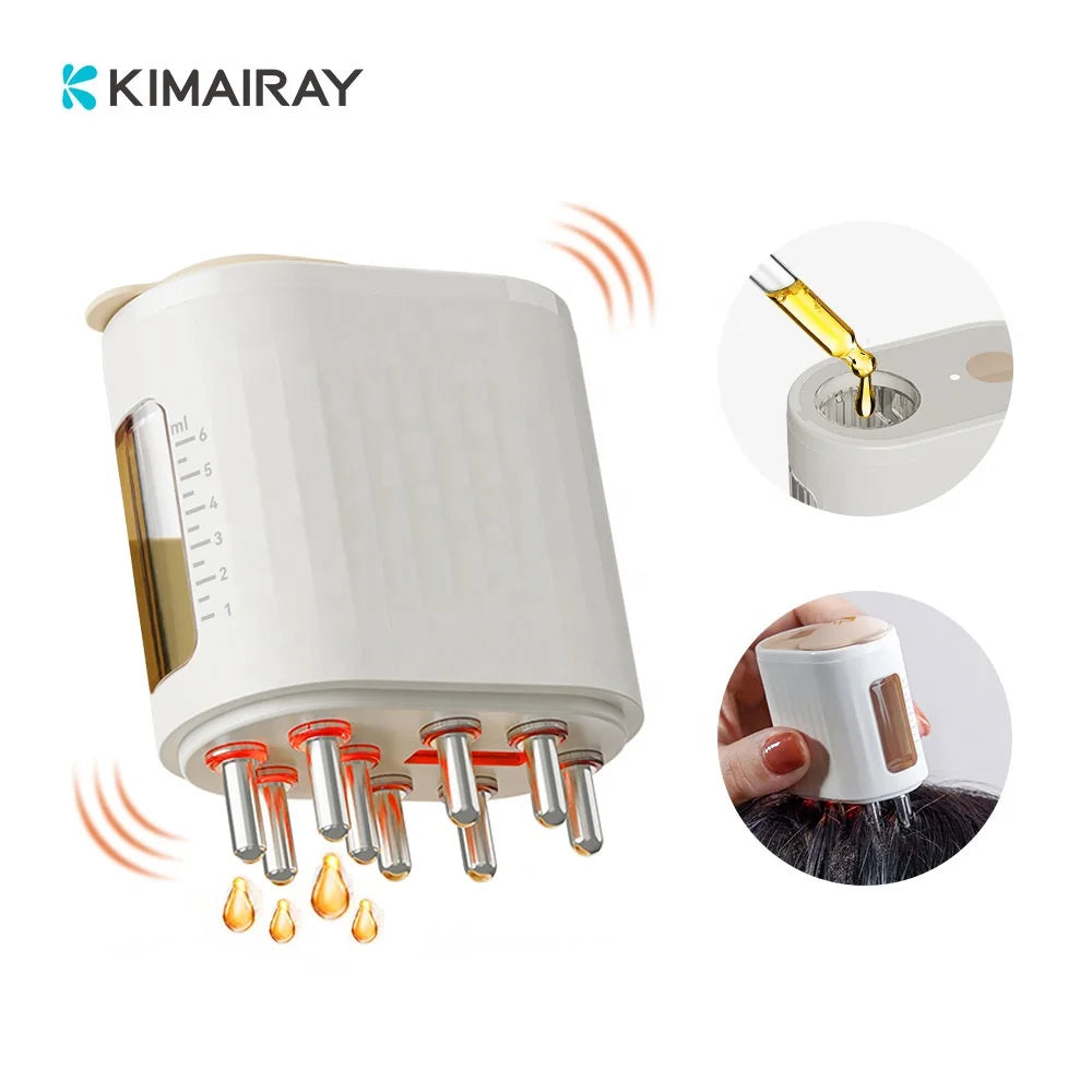 Kimairay Electric Mini Portable Scalp Massage Comb Brush for Hair Growth & Scalp Oil Application Hotel Use