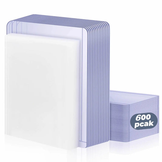 Fundas para tarjetas de 100-600 piezas, protectoras rígidas y blandas, cubiertas con película protectora transparente,…