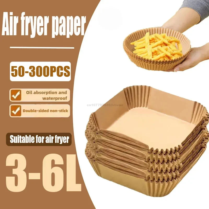Accesorios para freidora de aire gruesa Extra grande, papel para hornear Airfryer, revestimiento de papel desechable, p…