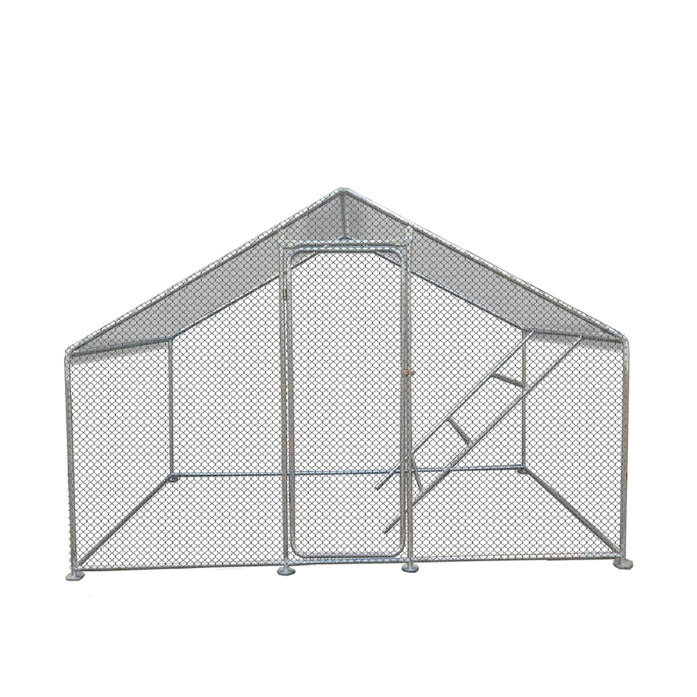New 2x3x2m Large Assembled Galvanized Steel Chicken Coop with Run & Poultry Cages for Rabbits-Eco-Friendly Mobile Pet House