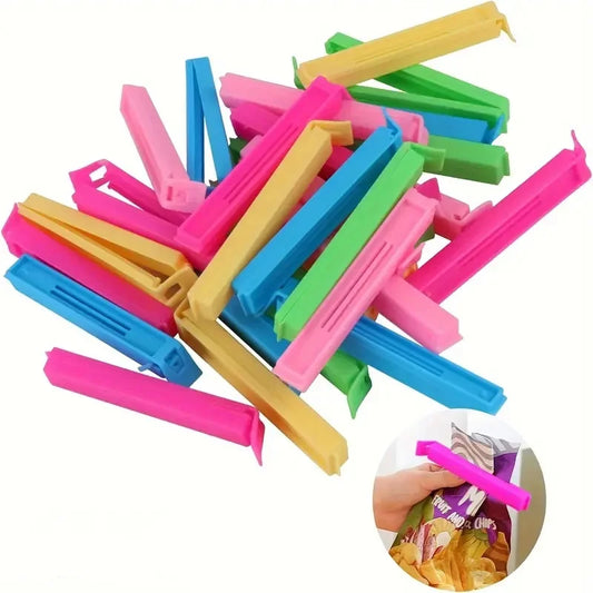 Clips de sellado coloridos a prueba de humedad, abrazadera selladora de bolsas de aperitivos para mantenimiento fresco,…