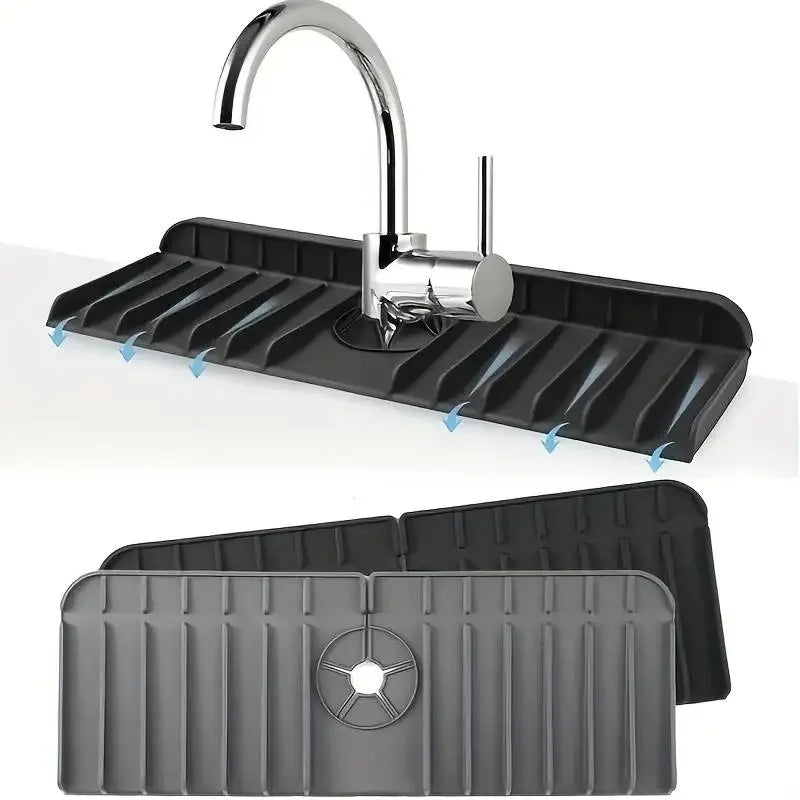 Tapete de silicona para grifo, soporte para esponja y jabón, fregadero, cocina, encimera, estera de secado, baño, cocin…