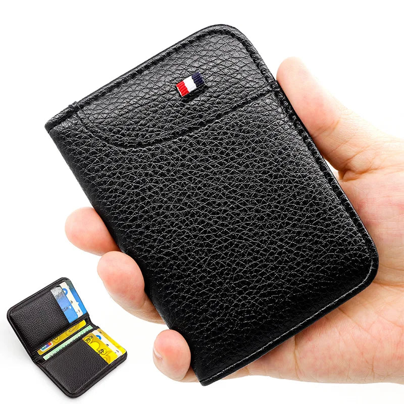 Cartera suave súper delgada portátil de cuero PU Mini cartera para tarjetas de crédito monedero tarjeteros cartera para…