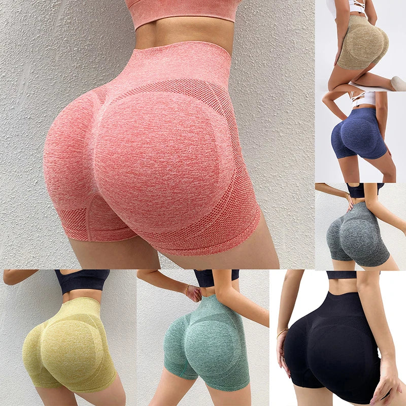 Pantalones cortos deportivos para mujer, novedad, ciclismo, trotar, Fitness, cintura alta, Push Up, pantalones cortos d…