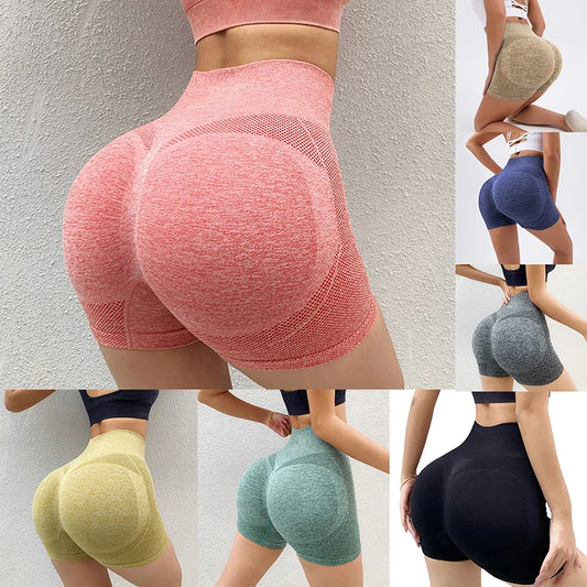 Pantalones cortos deportivos para mujer, novedad, ciclismo, trotar, Fitness, cintura alta, Push Up, pantalones cortos d…