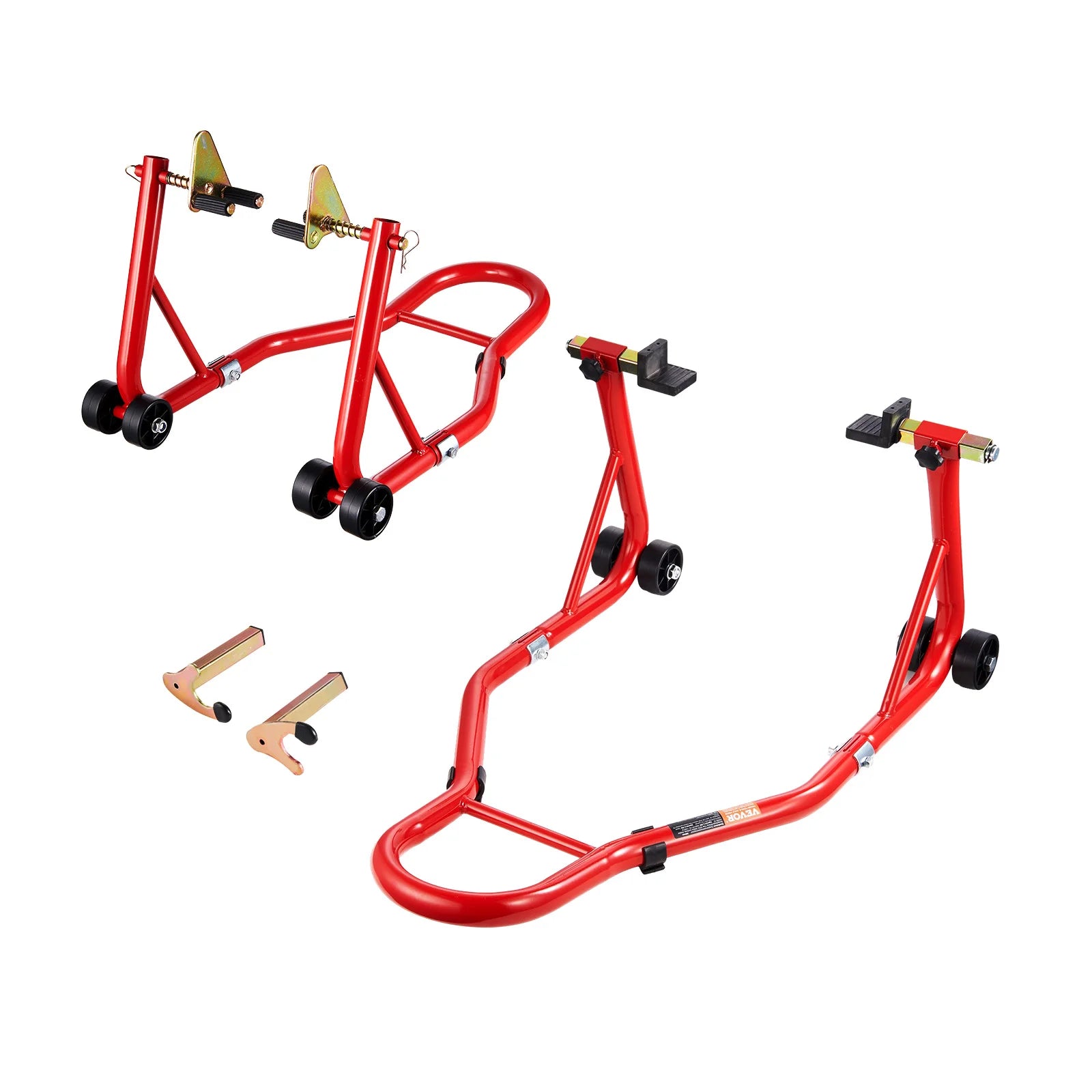 SucceBuy-soporte de elevación para motocicleta, 850 libras, Combo delantero y trasero, rueda delantera, soporte de horq…