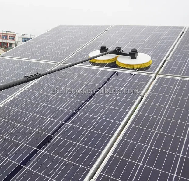 Zhenda Factory  Double Head Solar Panel 5.5M  With Durable Aluminum Pole Automatic Cleaning Brush
