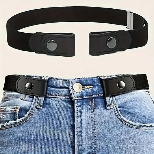 Cinturón elástico invisible sin rastro Cinturón de mujer Pantalones vaqueros Cinturón elástico de hombre
