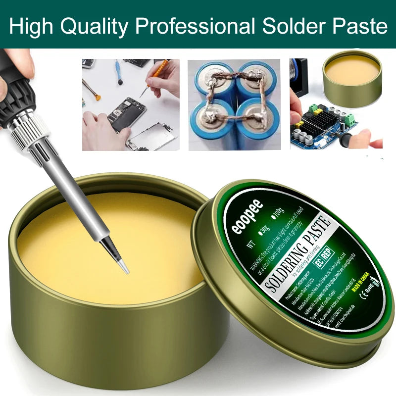 Flujo de pasta de soldadura 100g/500g/30g, fundente de soldadura de pasta de colofonia para soldar, reparación de placa…