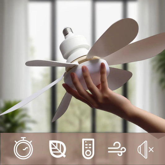 Ventilador de techo LED de 40W con luz E27 y control remoto para atenuación, adecuado para sala de estar, estudio, uso…