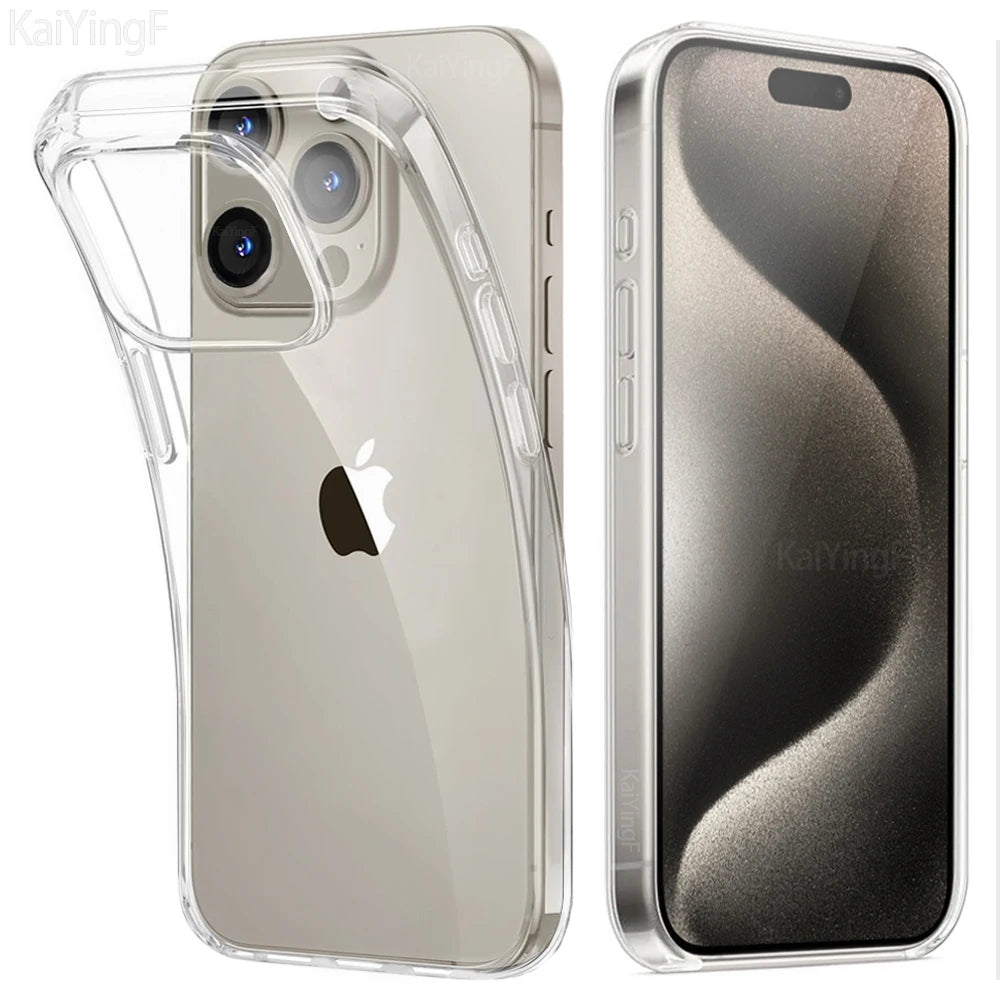 Funda transparente de lujo para iPhone 16 15 11 12 13 14 Pro Max silicona TPU suave para iPhone XR XS Max 8 Plus funda…