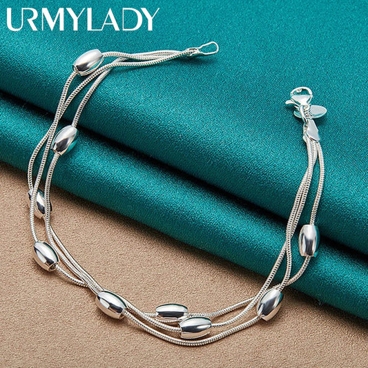 Pulsera de plata de ley 925, cadena, producto de diseño a la moda, joyería hermosa, pulsera de alta calidad con cuentas…