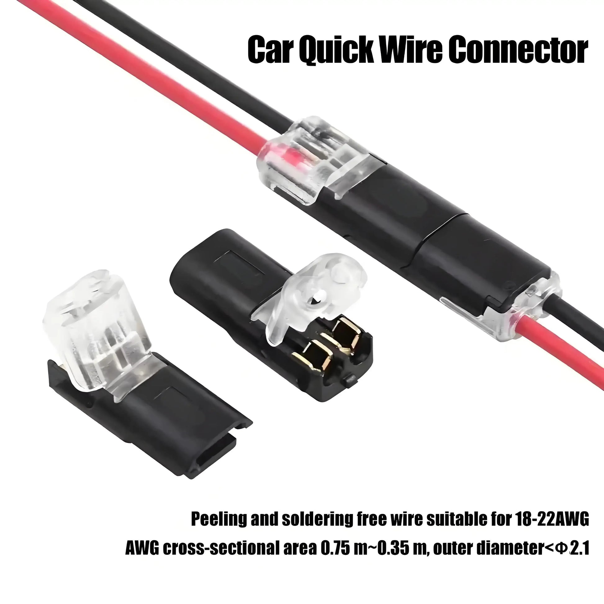 Conectores de Cable Impermeables D2 de 2 Pines, 10/20/30/50/100 Piezas, Conectores de Cable Eléctrico para Automóvil, T…