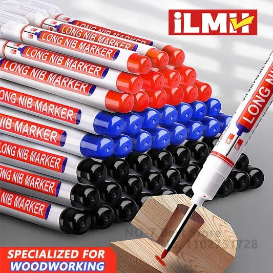 iLMH 1-40PCS Marcadores de punta larga para agujeros profundos, para perforar metal, impermeables, para decoración de b…