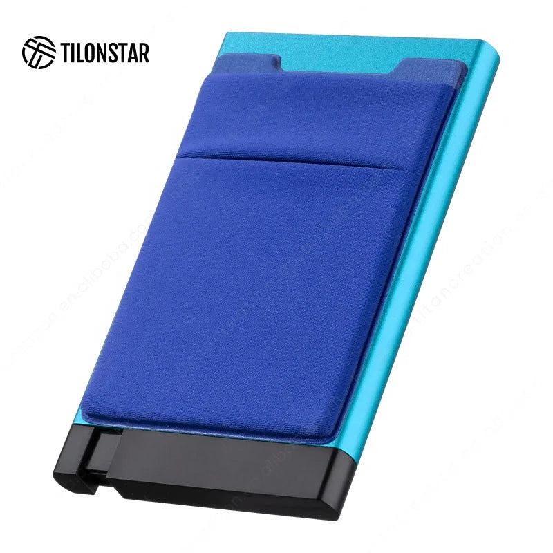 TILONSTAR TWM114b RFID Blocking Card Sleeve Business Aluminum Wallet Mini Credit ID Card Holder