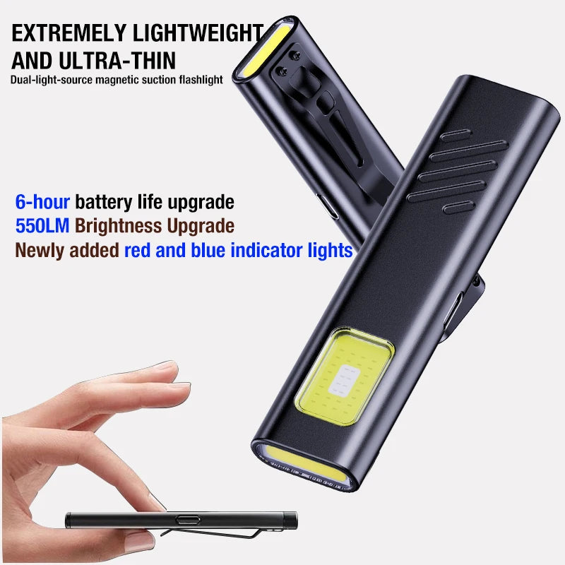 Luz de trabajo intermitente de seguridad, luz de advertencia, luz fuerte, mini portátil, mantenimiento al aire libre, l…