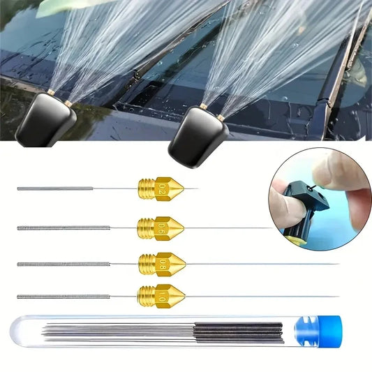 Boquilla de chorro para parabrisas de coche, herramienta de lavado, Kit de limpieza de boquilla de limpiaparabrisas de…