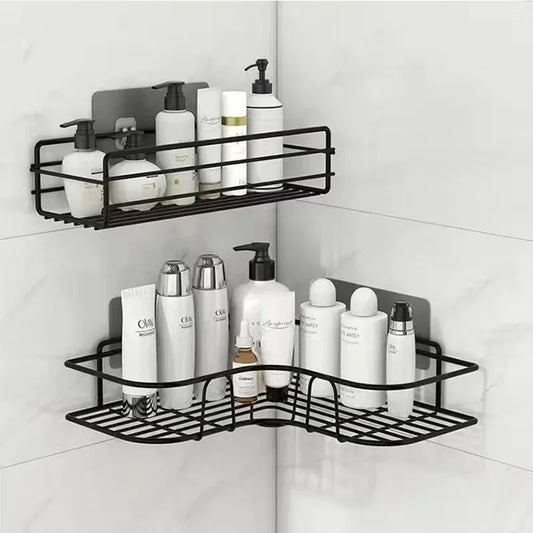 Suministros de baño, estante de pared flotante, carrito organizador de Metal, cortina de ducha para baño, organizadores…