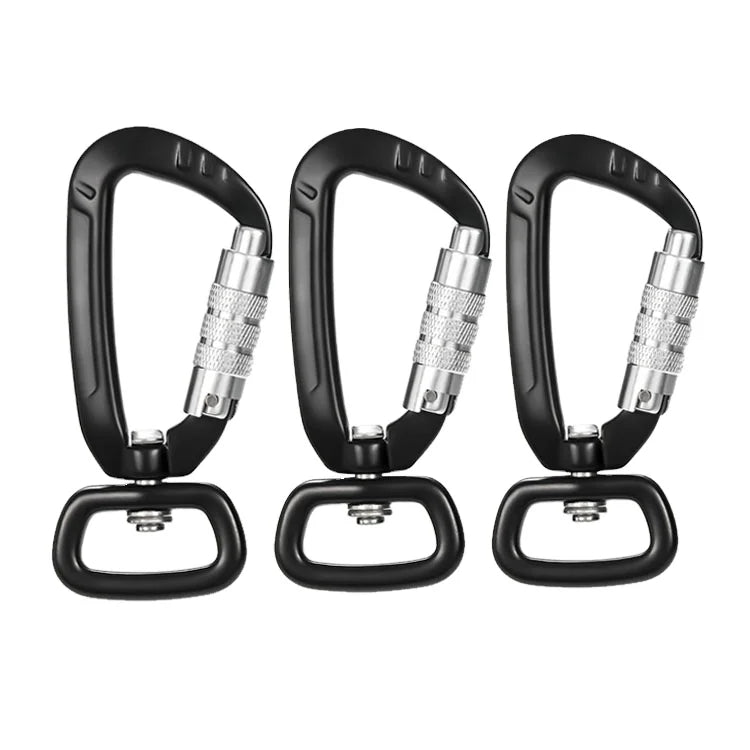 2022 Heavy Duty Hiking 7075 Aviation Aluminum 4KN Swivel Carabiner Hook Oxidation Finish Lightweight Multi Tool for Dog Leash