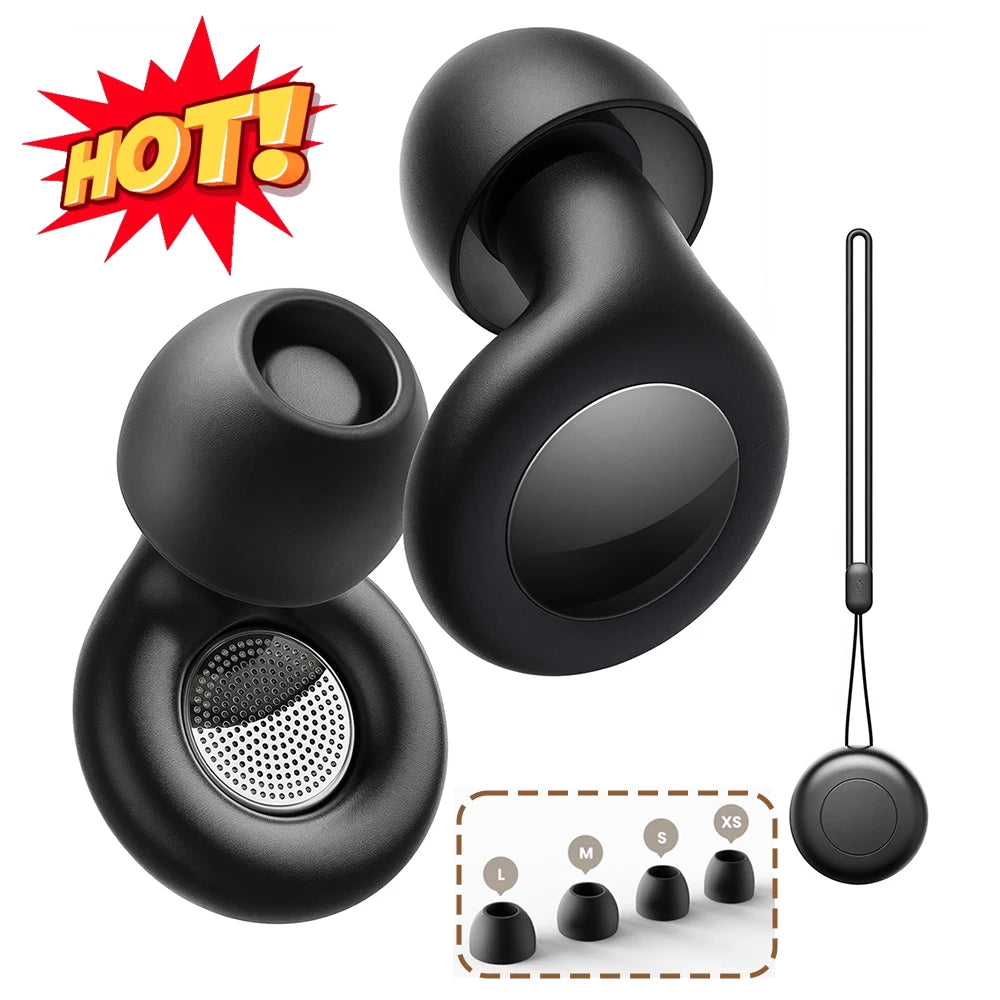 Tapones para los oídos de silicona para dormir, 25dB, cancelación de ruido, protección auditiva, tapones para los oídos…