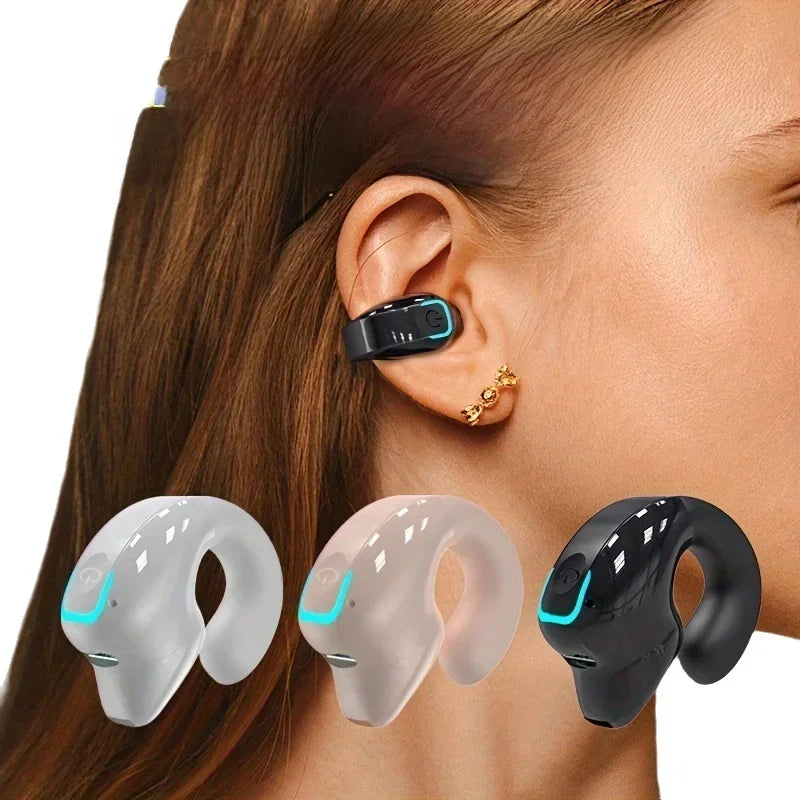 Auriculares Inalámbricos Bluetooth con Clip para la Oreja, Auriculares de Conducción Ósea de Alta Calidad, Auriculares…