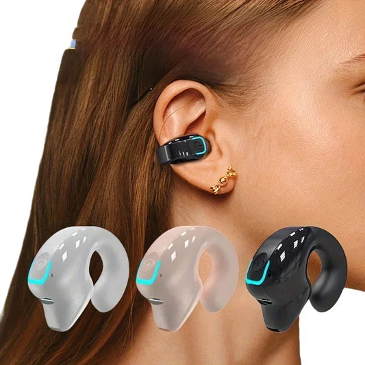 Auriculares Inalámbricos Bluetooth con Clip para la Oreja, Auriculares de Conducción Ósea de Alta Calidad, Auriculares…